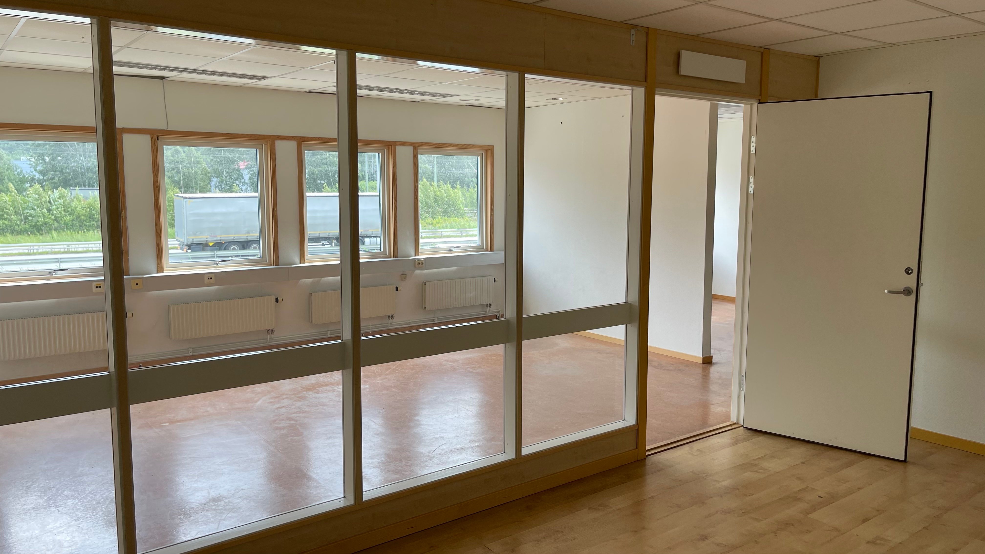 Kontorsutrymme på övervåningen